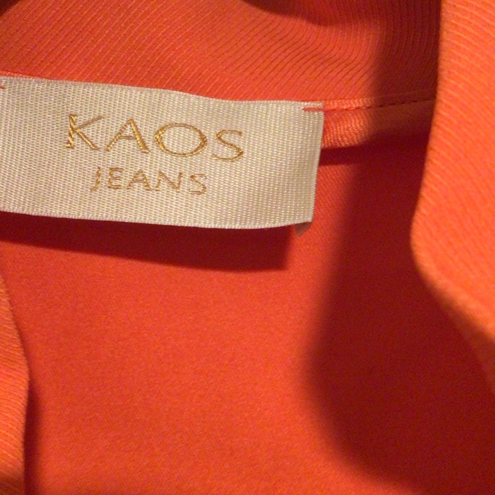 NWOT Kaos Orange Bomber Jacket with Pink Accents - Picture 3 of 4